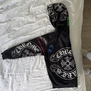 Chrome Hearts Black Stencil Multi Logo Hoodie